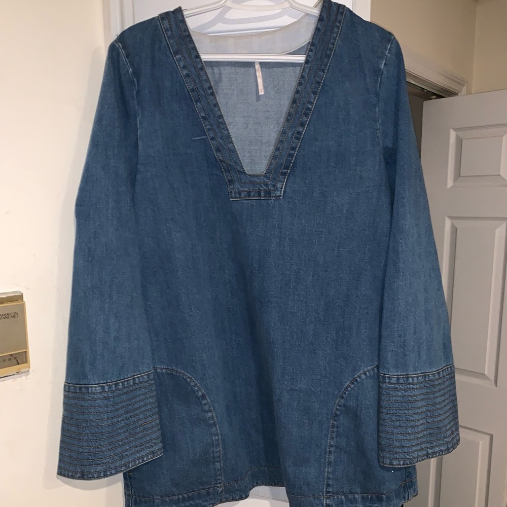 Free People Denim Top
